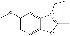 3-Ethyl-5-methoxy-2-methylbenzoselenazol-3-ium 구조식 이미지