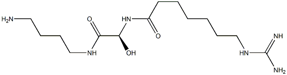 7-Guanidino-N-[(S)-2-[(4-aminobutyl)amino]-1-hydroxy-2-oxoethyl]heptanamide Structure