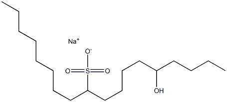 14-Hydroxyoctadecane-9-sulfonic acid sodium salt 구조식 이미지
