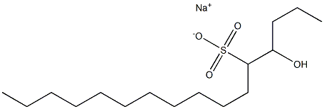 4-Hydroxyhexadecane-5-sulfonic acid sodium salt 구조식 이미지