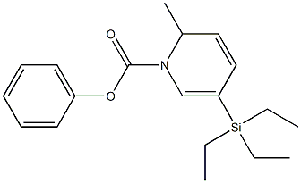 1,2-Dihydro-2-methyl-5-(triethylsilyl)pyridine-1-carboxylic acid phenyl ester Structure