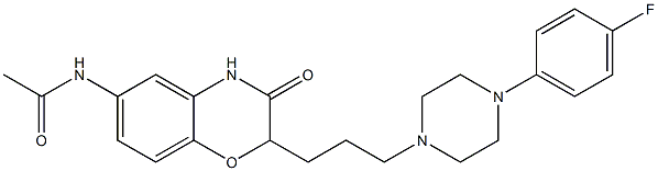 2-[3-[4-(4-Fluorophenyl)piperazin-1-yl]propyl]-6-acetylamino-2H-1,4-benzoxazin-3(4H)-one Structure