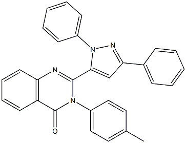 3-(4-Methylphenyl)-2-[3-(phenyl)-1-(phenyl)-1H-pyrazol-5-yl]quinazolin-4(3H)-one Structure