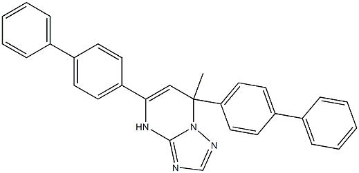 4,7-Dihydro-7-methyl-5,7-bis(1,1'-biphenyl-4-yl)[1,2,4]triazolo[1,5-a]pyrimidine Structure