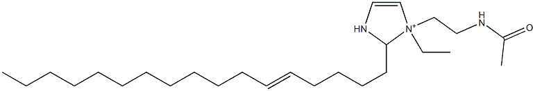 1-[2-(Acetylamino)ethyl]-1-ethyl-2-(5-heptadecenyl)-4-imidazoline-1-ium 구조식 이미지