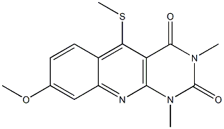 8-Methoxy-1,3-dimethyl-5-(methylthio)pyrimido[4,5-b]quinoline-2,4(1H,3H)-dione Structure