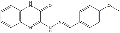 3-[2-(4-Methoxybenzylidene)hydrazino]quinoxalin-2(1H)-one 구조식 이미지