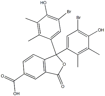 1,1-Bis(5-bromo-4-hydroxy-2,3-dimethylphenyl)-1,3-dihydro-3-oxoisobenzofuran-5-carboxylic acid Structure