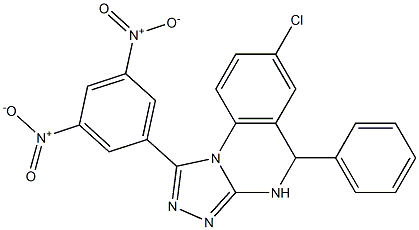 7-Chloro-4,5-dihydro-1-(3,5-dinitrophenyl)-5-phenyl[1,2,4]triazolo[4,3-a]quinazoline 구조식 이미지