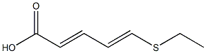 (2E,4E)-5-Ethylthio-2,4-pentadienoic acid Structure