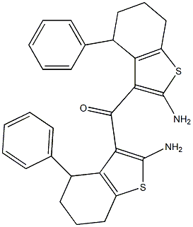 Phenyl(2-amino-4,5,6,7-tetrahydrobenzo[b]thiophene-3-yl) ketone 구조식 이미지
