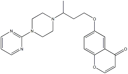 6-[3-[4-(2-Pyrimidinyl)-1-piperazinyl]butoxy]-4H-1-benzopyran-4-one Structure