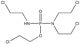 N,N,N'-Tris(2-chloroethyl)diamidophosphoric acid 2-chloroethyl ester 구조식 이미지