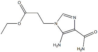 3-(5-Amino-4-carbamoyl-1H-imidazol-1-yl)propionic acid ethyl ester 구조식 이미지