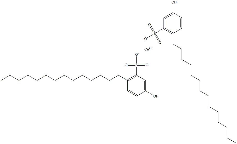 Bis(3-hydroxy-6-tetradecylbenzenesulfonic acid)calcium salt 구조식 이미지