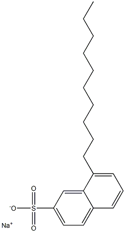 8-Decyl-2-naphthalenesulfonic acid sodium salt Structure