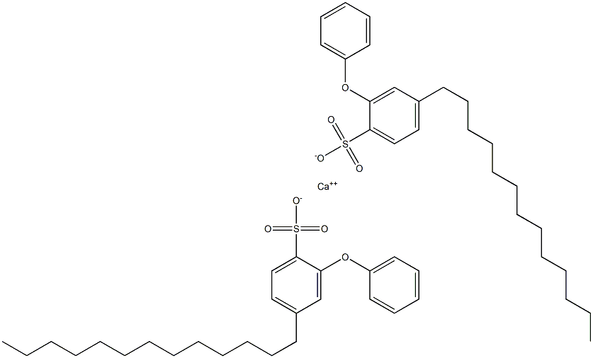 Bis(2-phenoxy-4-tridecylbenzenesulfonic acid)calcium salt Structure