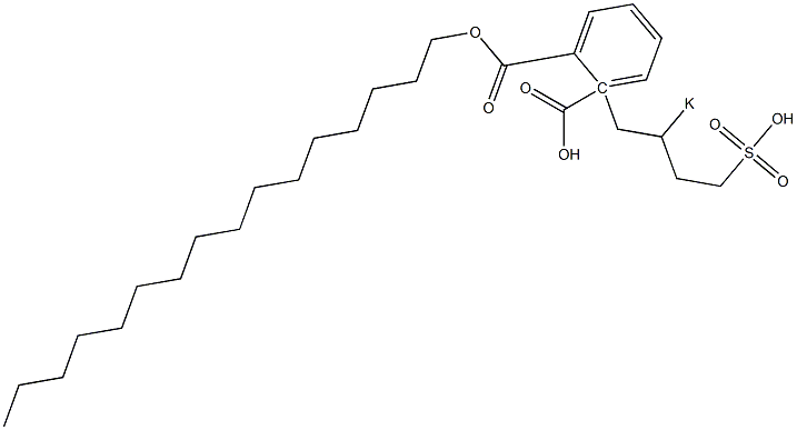 Phthalic acid 1-hexadecyl 2-(2-potassiosulfobutyl) ester Structure