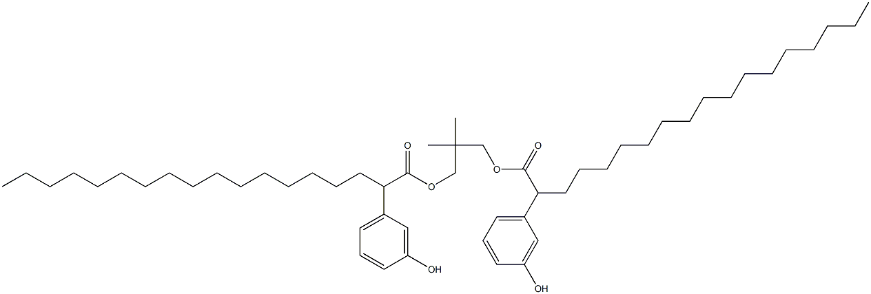 Bis[2-(3-hydroxyphenyl)stearic acid]2,2-dimethylpropane-1,3-diyl ester 구조식 이미지