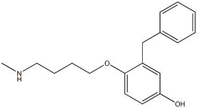 4-(2-Benzyl-4-hydroxyphenoxy)-N-methylbutan-1-amine Structure