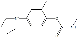 N,N-Diethyl-N,3-dimethyl-4-[[(methylamino)carbonyl]oxy]benzenaminium Structure