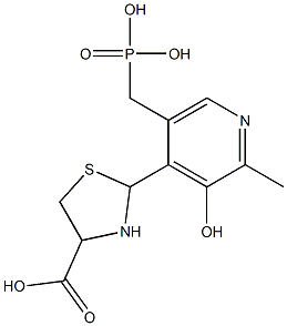 2-[5-(Phosphonomethyl)-3-hydroxy-2-methylpyridin-4-yl]tetrahydrothiazole-4-carboxylic acid Structure