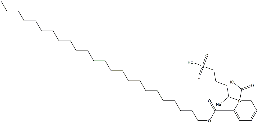 Phthalic acid 1-tetracosyl 2-(1-sodiosulfobutyl) ester 구조식 이미지