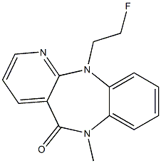 6,11-Dihydro-11-(2-fluoroethyl)-6-methyl-5H-pyrido[2,3-b][1,5]benzodiazepin-5-one Structure