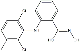 2-(2,6-Dichloro-3-methylphenylamino)benzohydroximic acid 구조식 이미지