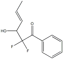 (E)-2,2-Difluoro-3-hydroxy-1-phenyl-4-hexen-1-one Structure