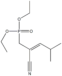 [2-Cyano-4-methyl-2-pentenyl]phosphonic acid diethyl ester 구조식 이미지