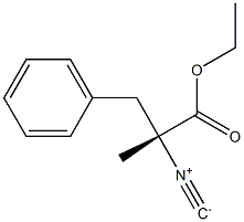 [R,(+)]-2-Isocyano-2-methyl-3-phenylpropionic acid ethyl ester Structure