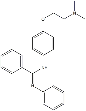 N-[4-[2-(Dimethylamino)ethoxy]phenyl]-N'-phenylbenzamidine Structure