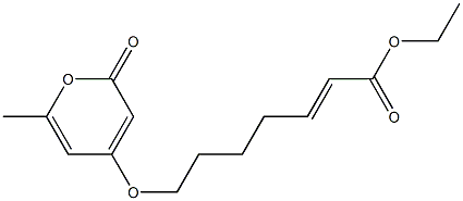 (E)-7-[(6-Methyl-2-oxo-2H-pyran-4-yl)oxy]-2-heptenoic acid ethyl ester 구조식 이미지