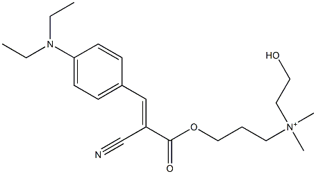 3-[[2-Cyano-3-[4-(diethylamino)phenyl]-1-oxo-2-propenyl]oxy]-N-(2-hydroxyethyl)-N,N-dimethyl-1-propanaminium Structure