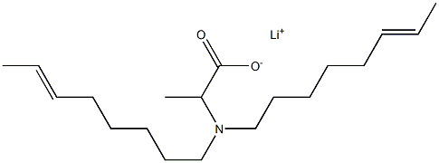 2-[Di(6-octenyl)amino]propanoic acid lithium salt 구조식 이미지