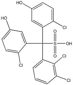 (2,3-Dichlorophenyl)bis(2-chloro-5-hydroxyphenyl)methanesulfonic acid 구조식 이미지