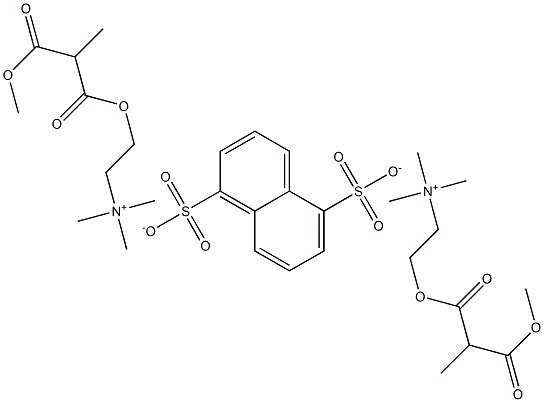 Bis[2-[2-(methoxycarbonyl)propionyloxy]ethyltrimethylammonium]1,5-naphthalenedisulfonate Structure