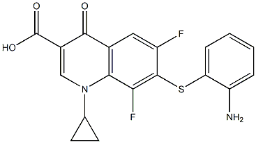 7-(2-Aminophenyl)thio-1-cyclopropyl-6,8-difluoro-1,4-dihydro-4-oxoquinoline-3-carboxylic acid Structure