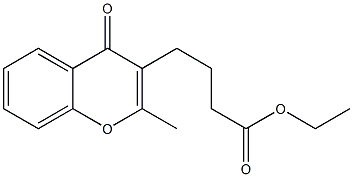 4-(2-Methyl-4-oxo-4H-1-benzopyran-3-yl)butyric acid ethyl ester Structure