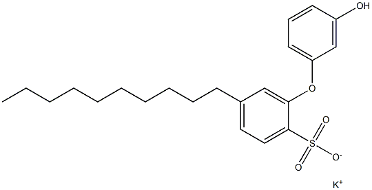 3'-Hydroxy-5-decyl[oxybisbenzene]-2-sulfonic acid potassium salt Structure