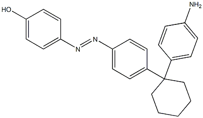 p-[p-[1-(4-Aminophenyl)cyclohexyl]phenylazo]phenol Structure