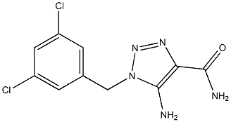 1-[3,5-Dichlorobenzyl]-5-amino-1H-1,2,3-triazole-4-carboxamide Structure