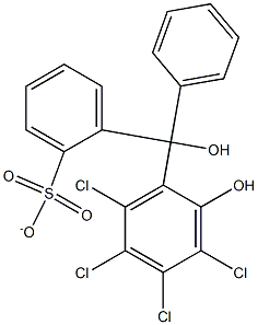 Tetrachloro-dihydroxytriphenylmethane monosulfonate Structure