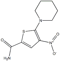 2-Piperidino-3-nitrothiophene-5-carboxamide Structure