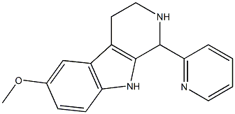 1,2,3,4-Tetrahydro-6-methoxy-1-(2-pyridyl)-9H-pyrido[3,4-b]indole 구조식 이미지