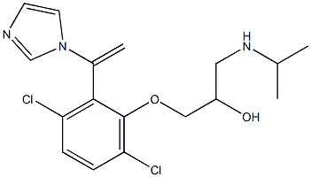 1-[1-[2-(3-Isopropylamino-2-hydroxypropoxy)3,6-dichlorophenyl]vinyl]-1H-imidazole 구조식 이미지