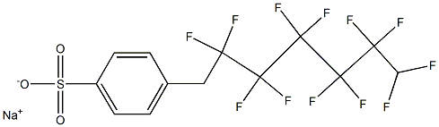 4-(2,2,3,3,4,4,5,5,6,6,7,7-Dodecafluoroheptyl)benzenesulfonic acid sodium salt 구조식 이미지