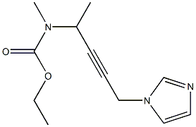 N-Methyl-N-[1-methyl-4-(1H-imidazol-1-yl)-2-butynyl]carbamic acid ethyl ester 구조식 이미지