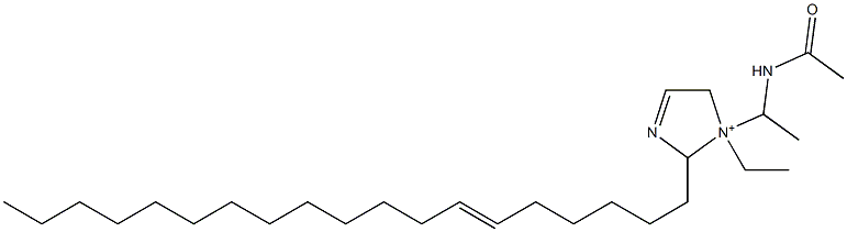 1-[1-(Acetylamino)ethyl]-1-ethyl-2-(6-nonadecenyl)-3-imidazoline-1-ium 구조식 이미지